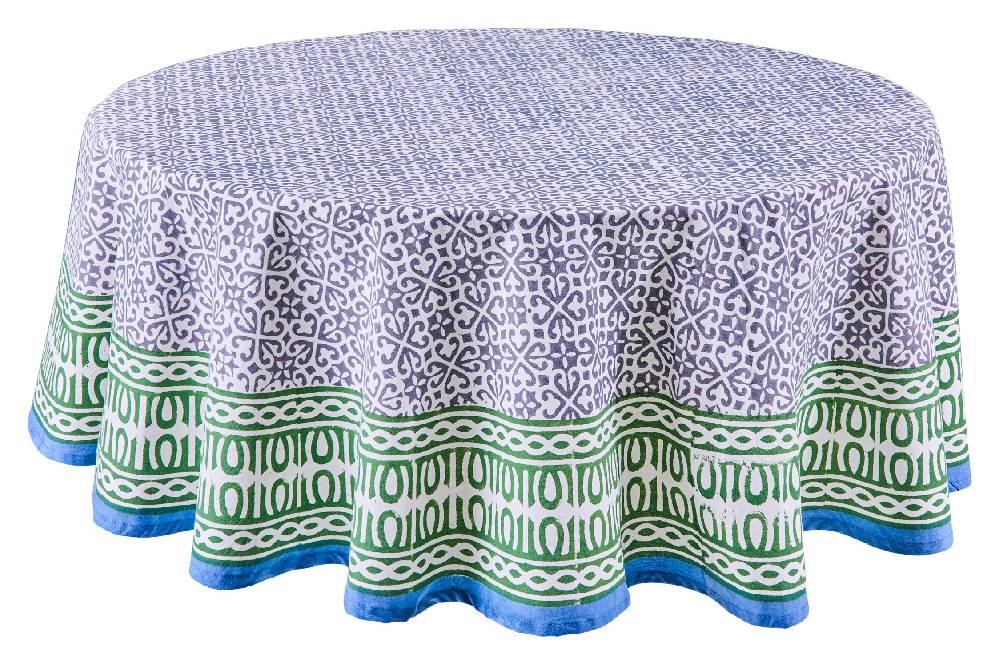 Novità Home Vinaigrette - Tovaglia Rotonda Verde Blue Diam.180 Offerta speciale