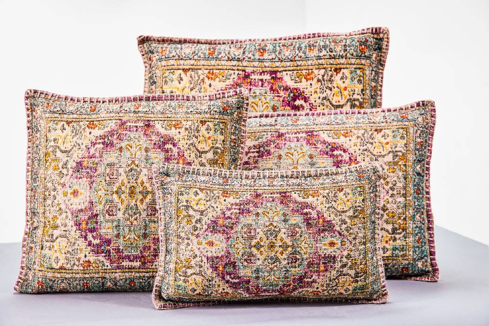Novità Home Maddalena - Cuscino Stampa Vintage Tonalita Purple Con Interno Comprare a buon mercato