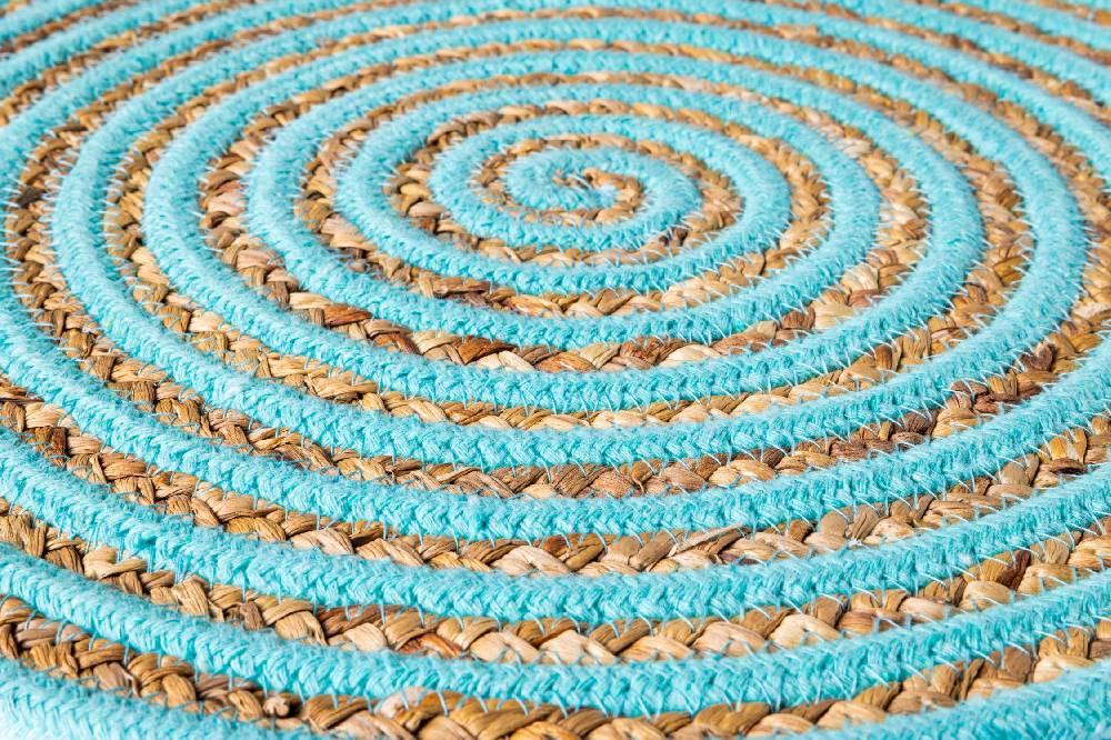 Novità Home Placemate - Circle Naturale E Turquese Set 1/4 Vendite stagionali