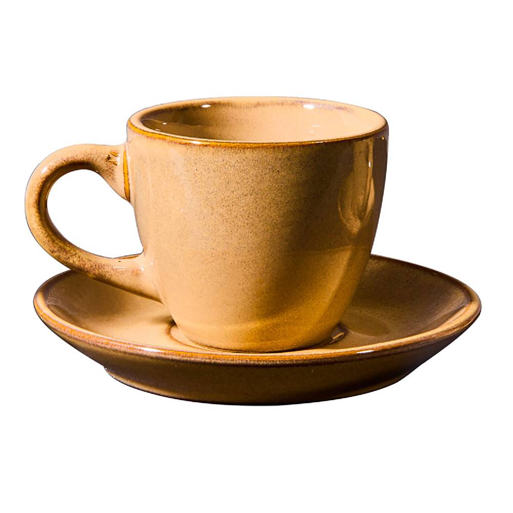 Novità Home Baltico - Tazzina Caffè con Piattino Beige Smaltimento dello stoccaggio
