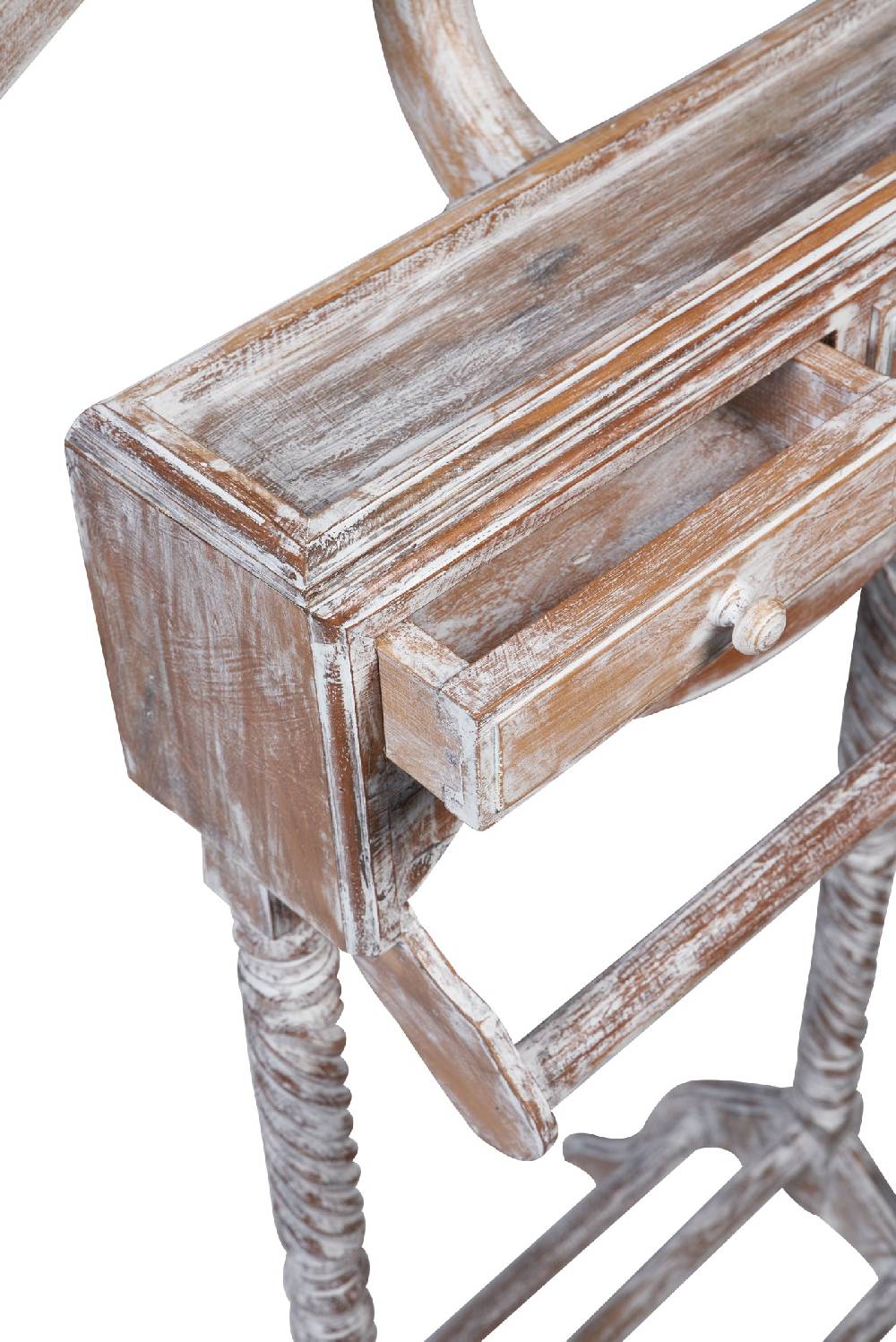 Novità Home Servetto porta abiti 2 casettini in legno white wash Fino al 60% di sconto