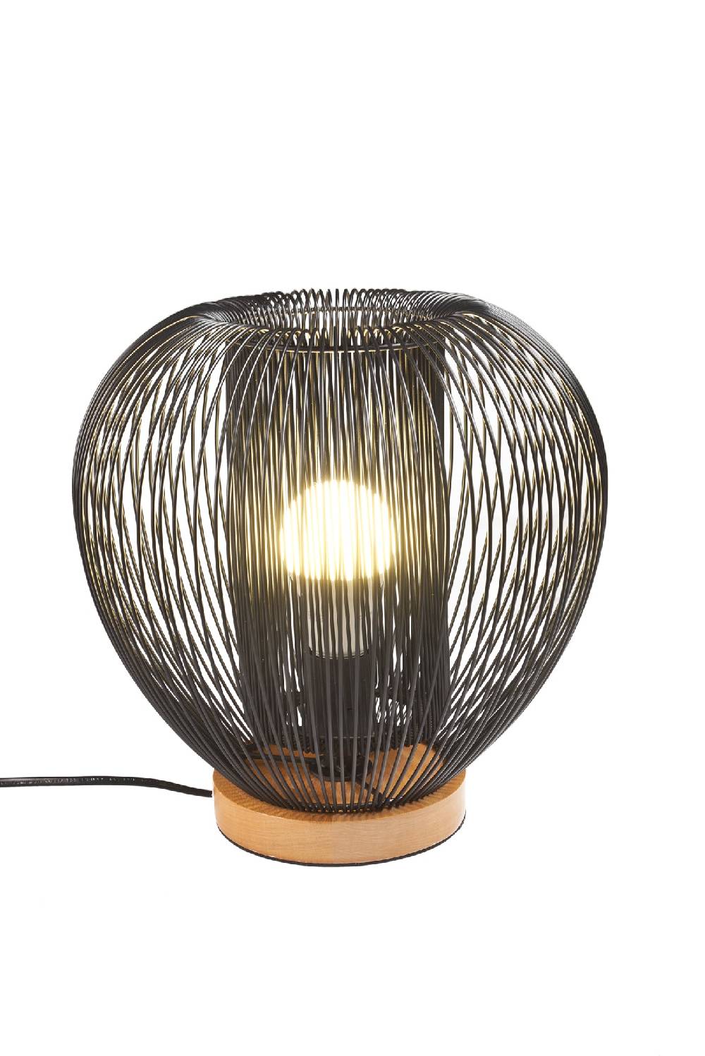 Novità Home Mors - Lampada da Tavolo con Fili in Ferro Nero Officina