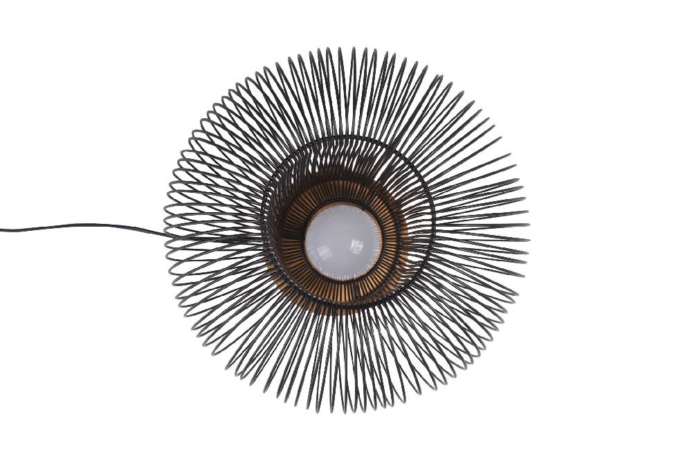 Novità Home Mors - Lampada da Tavolo con Fili in Ferro Nero Officina