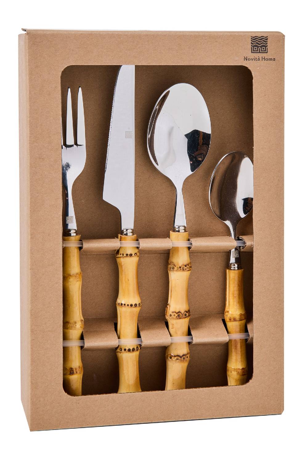 Novità Home Chatelet - Posate Set 1/16 Manico In Radice Di Bambu 50% di sconto per tempo limitato
