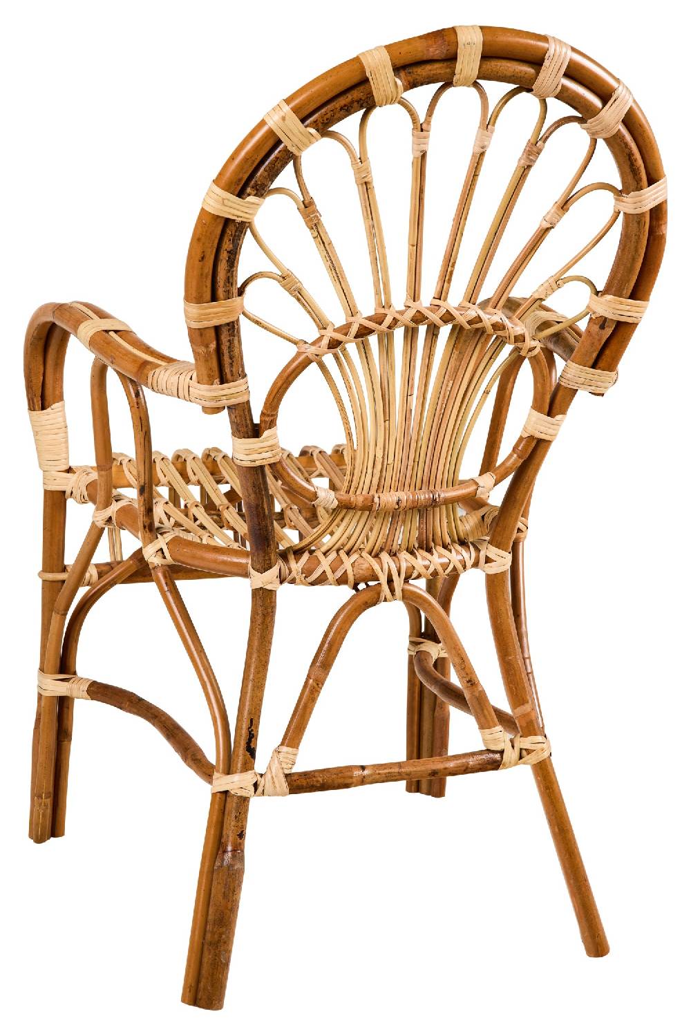 Novità Home Zaira - Poltroncina Rattan Con Braccioli Italia