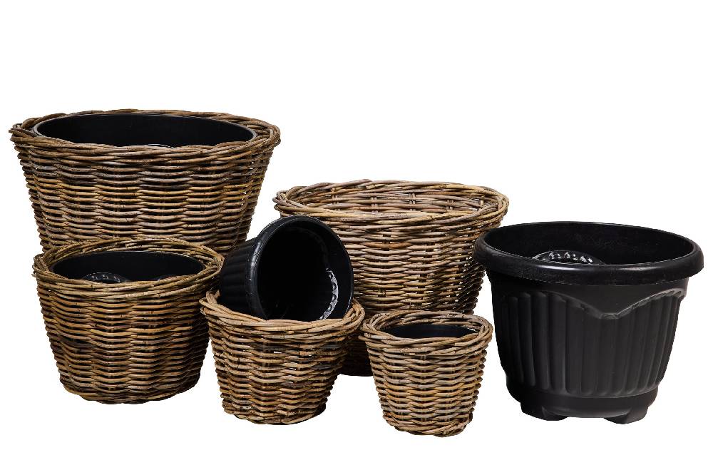 Novità Home Rush Weaves - Ceste Porta Piante Con Vasi In Plastica Set 1/5 Acquista Ora