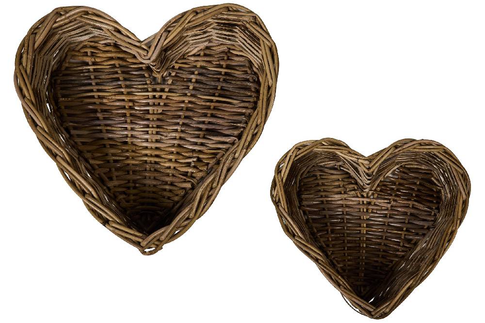 Novità Home Rush Weaves - Ceste Cuori Set 1/2 Consegna Veloce