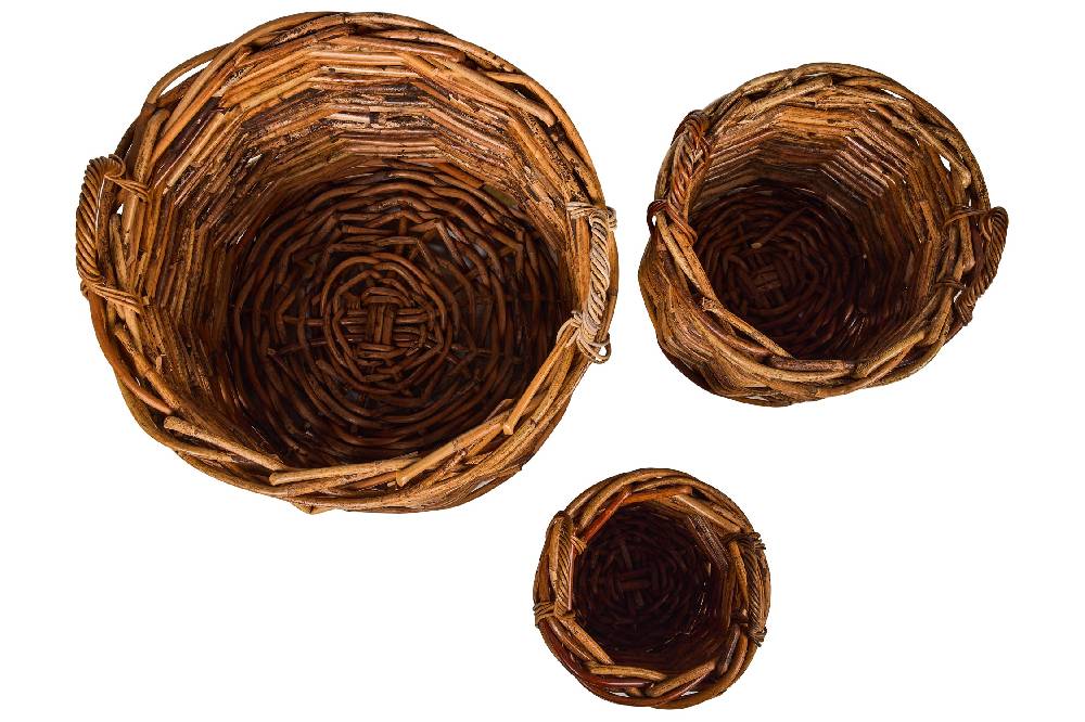 Novità Home Rush Weaves - Ceste Con Manici Asalam Rattan Set 1/3 Promozione Limitata