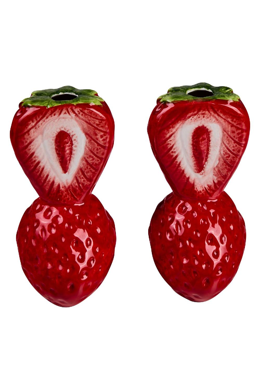 Novità Home Melfi - Vasetti Fragole In Ceramica Set 1/2 Sconto