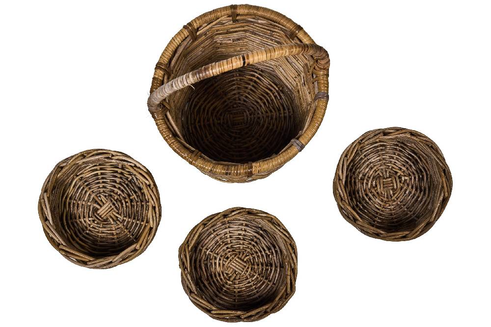 Novità Home Rush Weaves - Cesta Con Manico Con 3 Cestini Set 1/4 Offerte