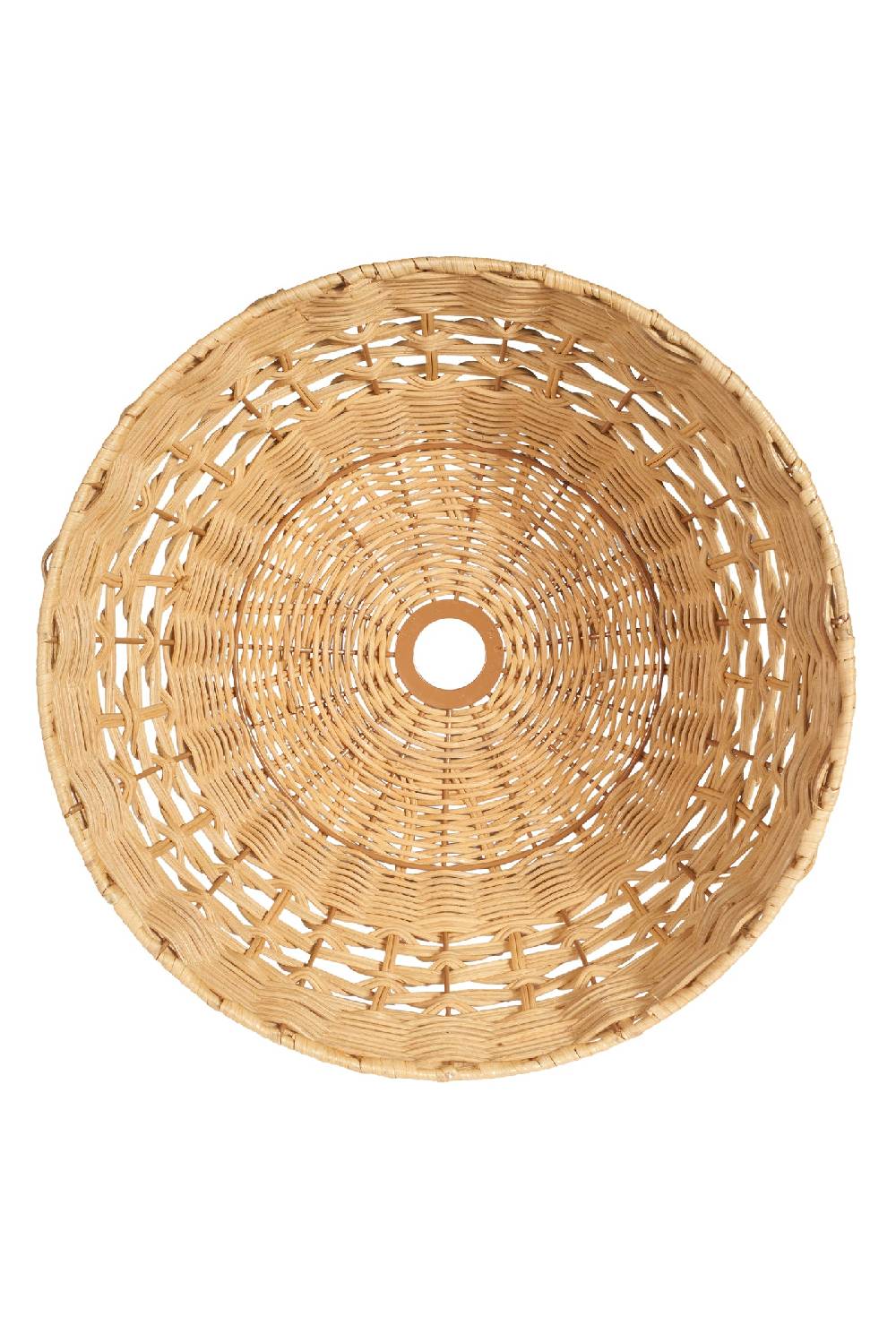 Novità Home Lumiere - Cappello Lampadario In Midollino Traforato Naturale Nuova
