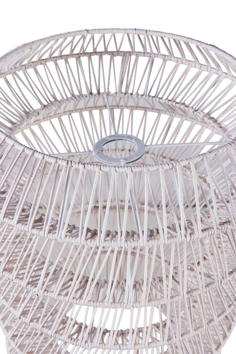 Novità Home Lumiere - Cappello Lampadario Design Midollino Bianco Prezzo di fabbrica