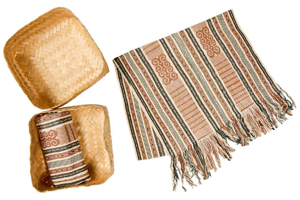 Novità Home Artistic Fabrics - Runner Set 1/2 In Cesta Bambu Intrecciata Offerta temporanea