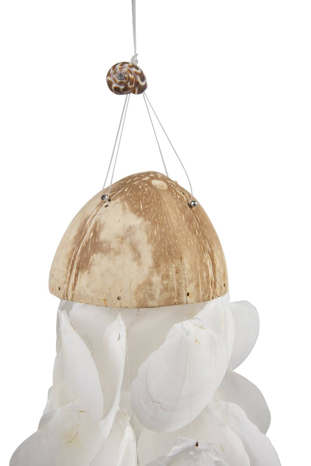 Novità Home Wind Sounds - Cocco Shabby Con Fili Conchiglie Bainche ACQUISTA ORA