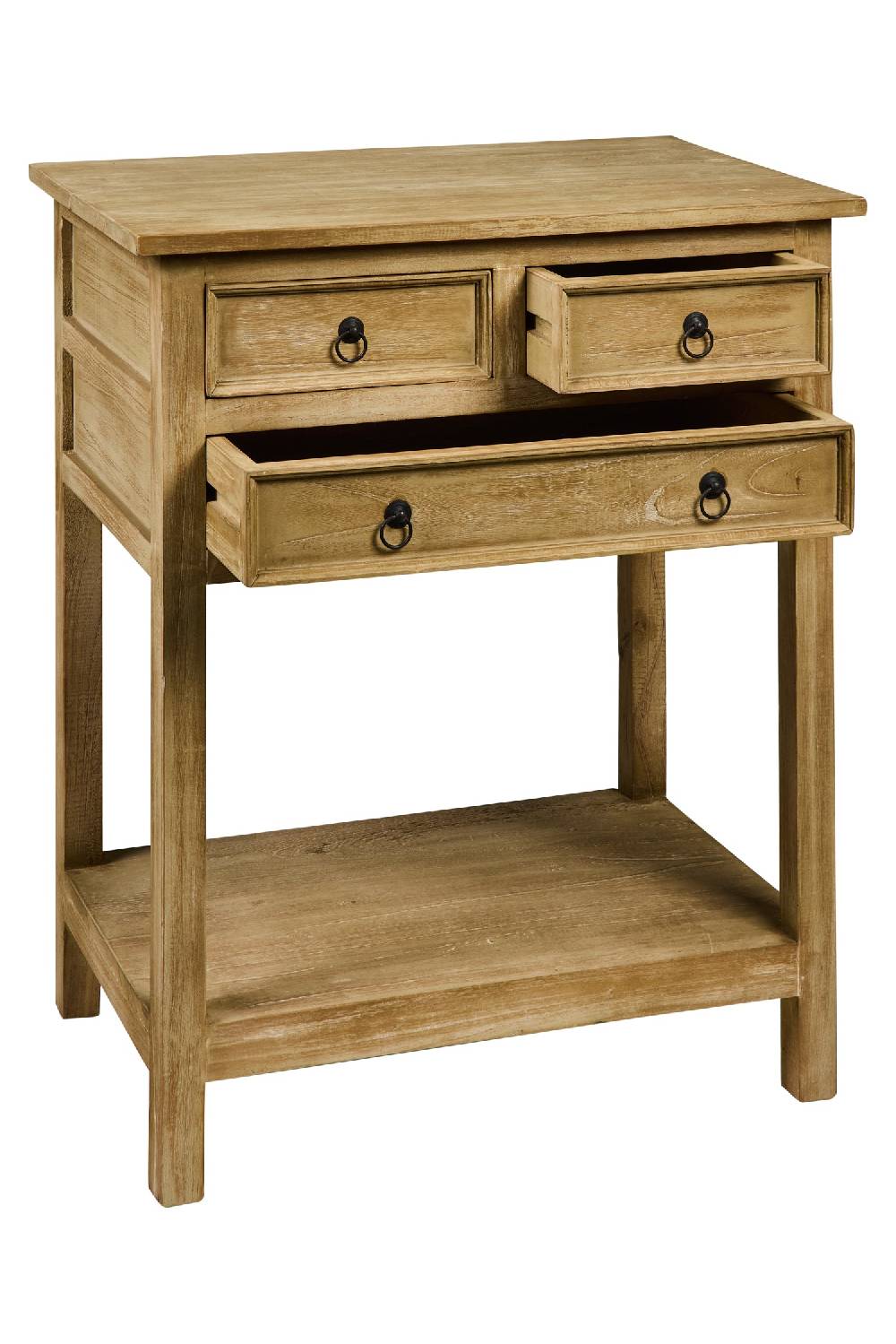 Novità Home Floriane - Mobiletto Comodino 4 Casetti Natural Vintage Duty-free
