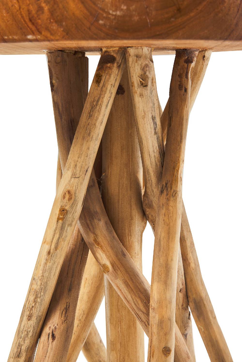 Novità Home Craftsman - Tavolino Tondo Con Gambe Teak Italy