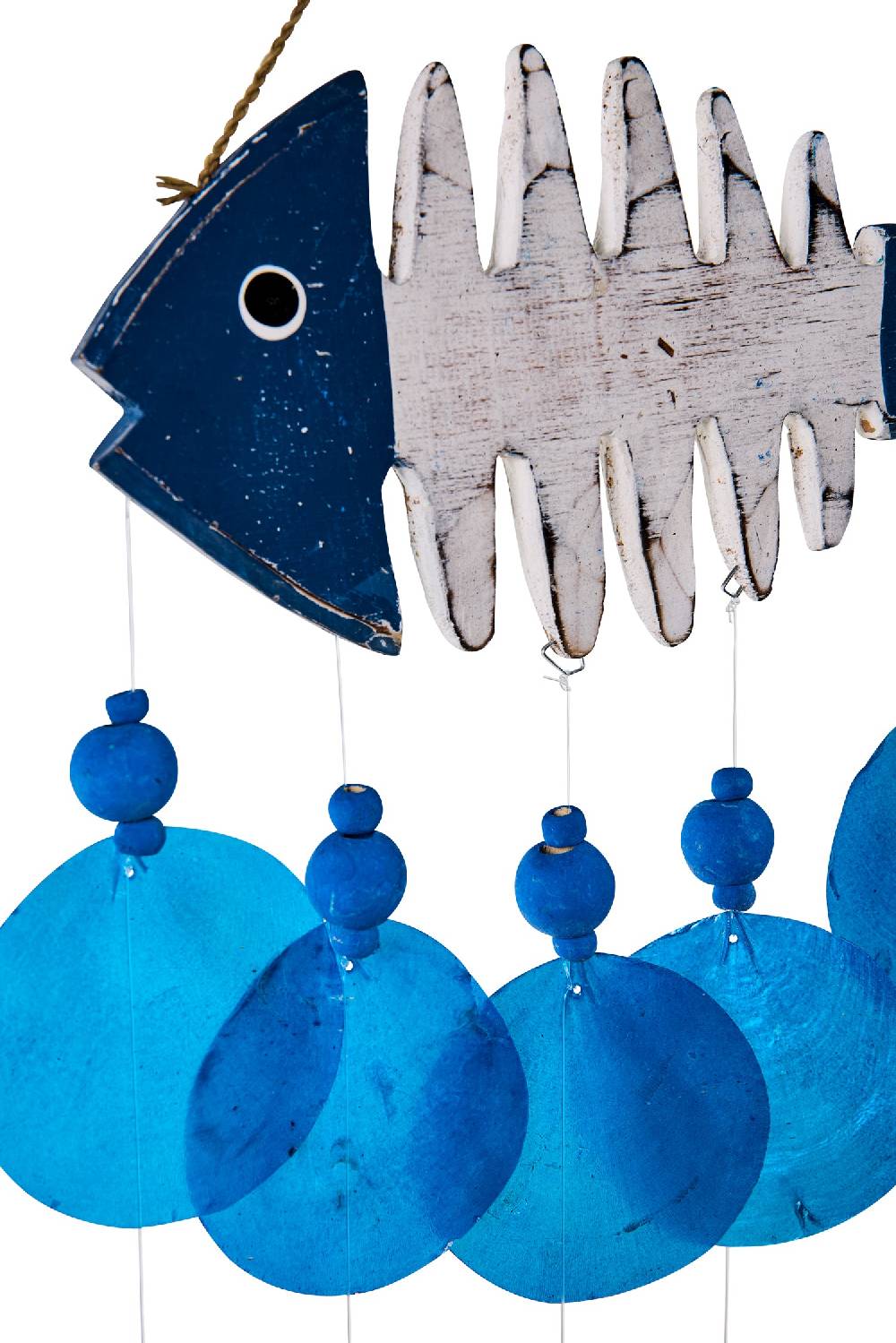 Novità Home Wind Sounds - Pesce Con 5 Fili Madreperla Pezzi Unici