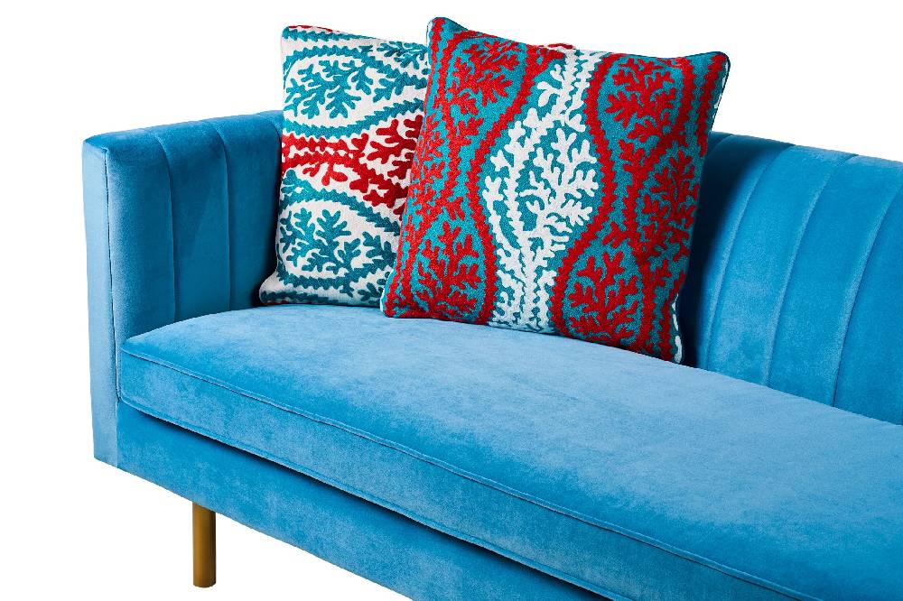 Novità Home Embroidery - cuscino blue corallium Soddisfazione Garantita