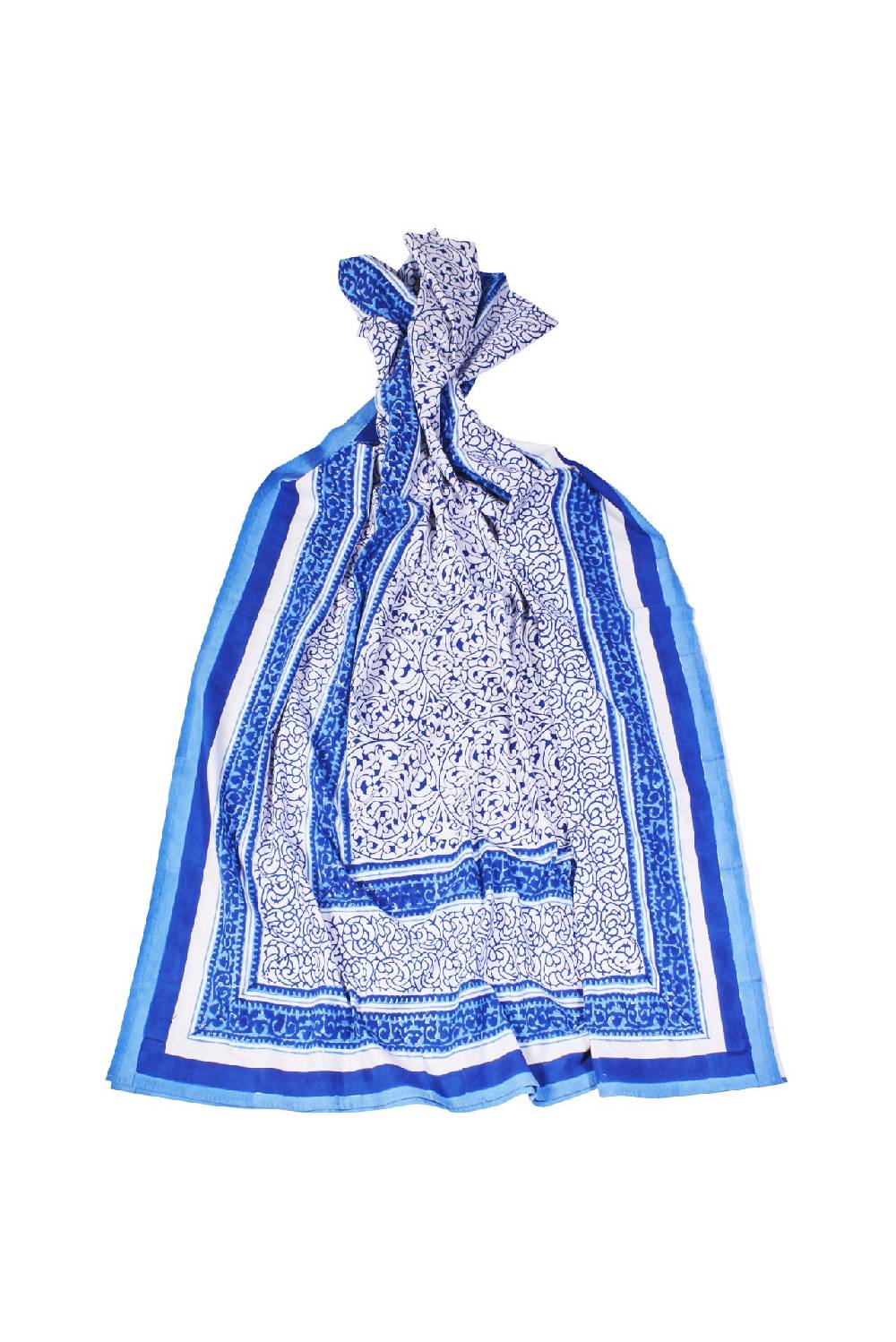 Novità Home Dorgali - mezzero singolo decor blue in cotone - 180x270 Negozi Online