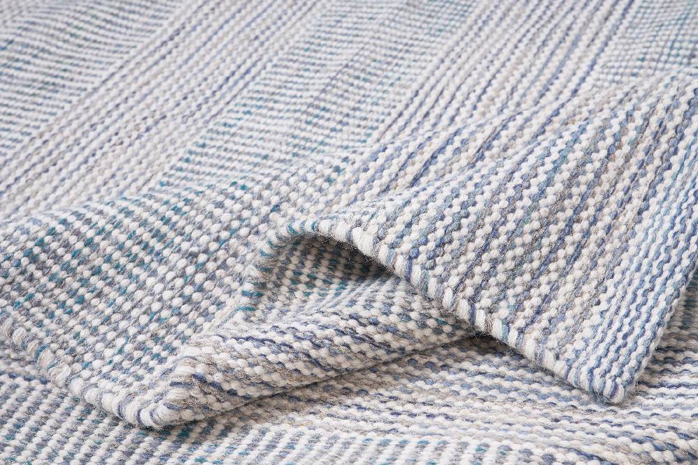 Novità Home Disegual - tappeto melange' lana e cotone toni beige/blue Prezzo Ridotto