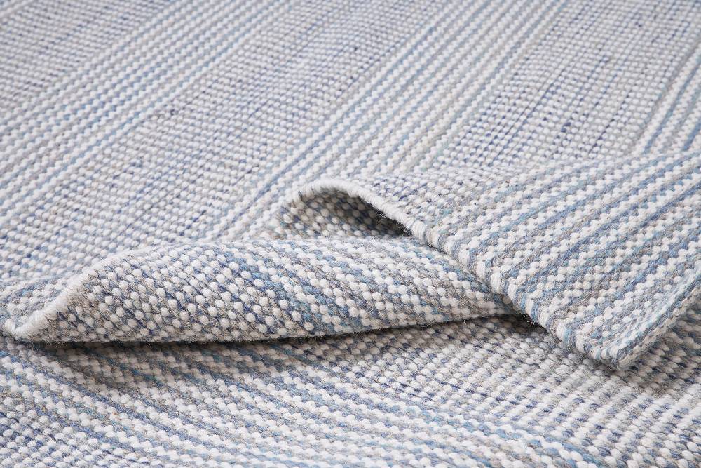 Novità Home Disegual - tappeto melange' lana e cotone toni azzurro Sottocosto