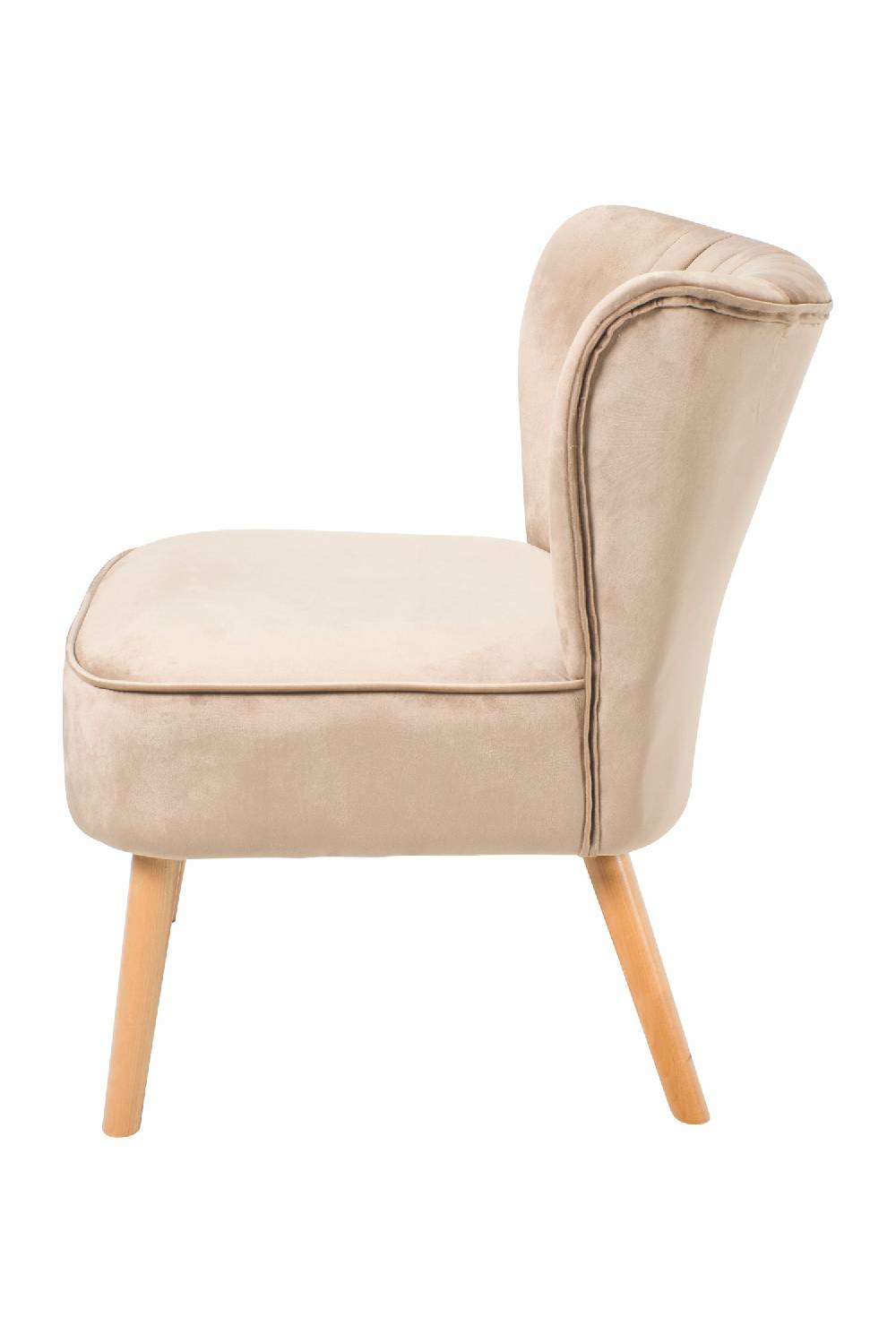 Novità Home Delfina - poltroncina velluto colore beige Offerta