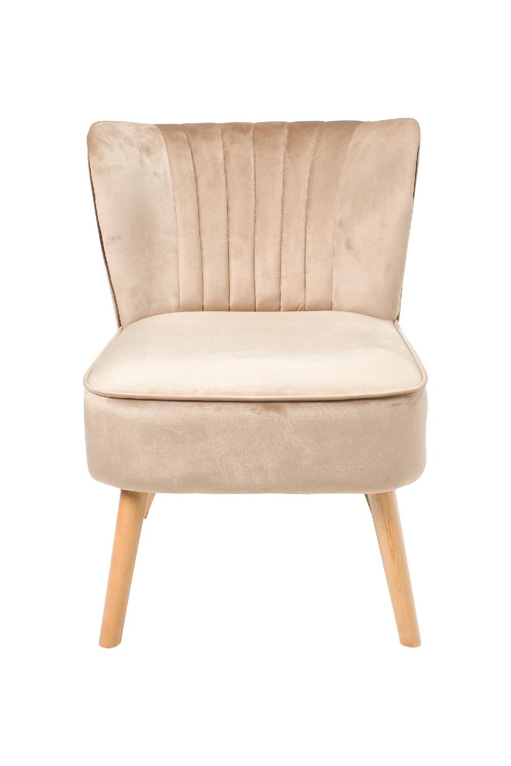 Novità Home Delfina - poltroncina velluto colore beige Offerta