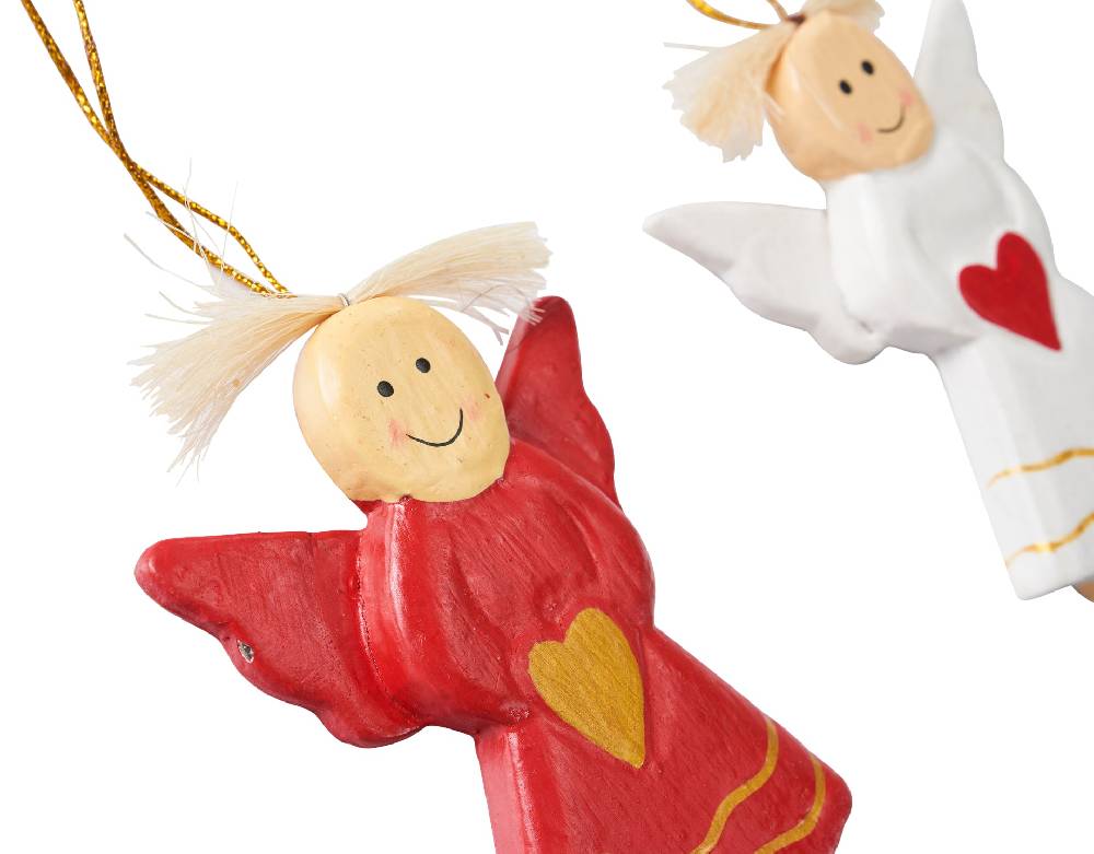 Novità Home Decorazioni angeli in piedi bianchi e rossi set 1/12 Online