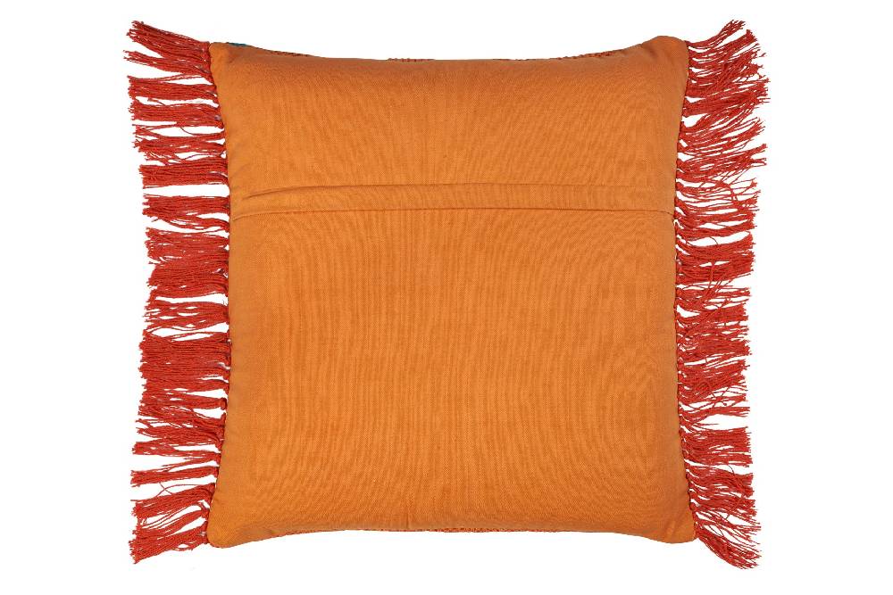Novità Home Cuscino frange in cotone arancione - 45x45 Moda