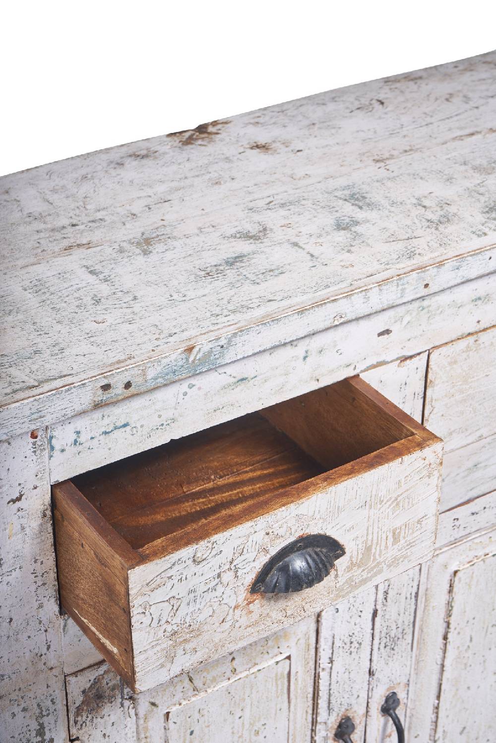 Novità Home Credenza piccola 2 sportelli in legno sbiancato Offerta per la Festa della Mamma