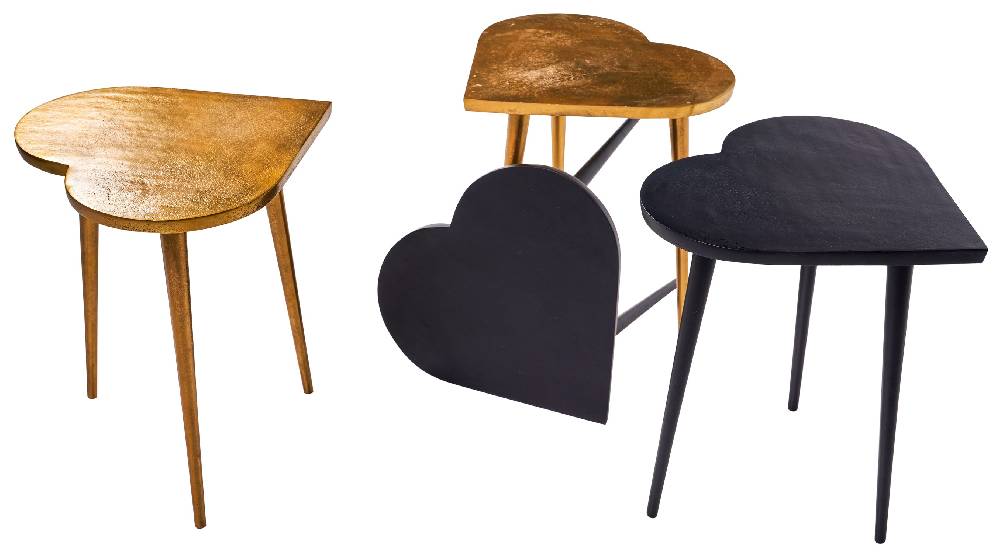 Novità Home Flower Of Hearts - Set 4 Tavolini in Ferro Discount Store per i nuovi prodotti