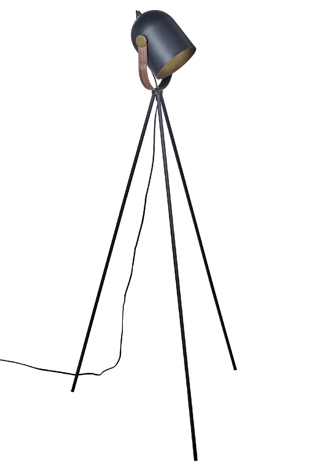 Novità Home Faro - lampada da terra su treppiede in metallo nero Enormi sconti