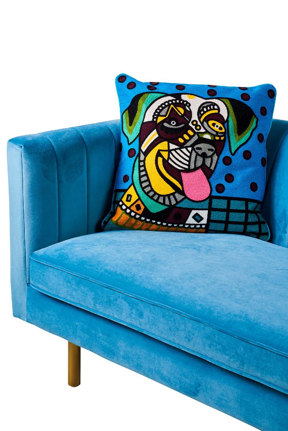 Novità Home Embroidery - cuscino pop art happy dog Acquista Ora