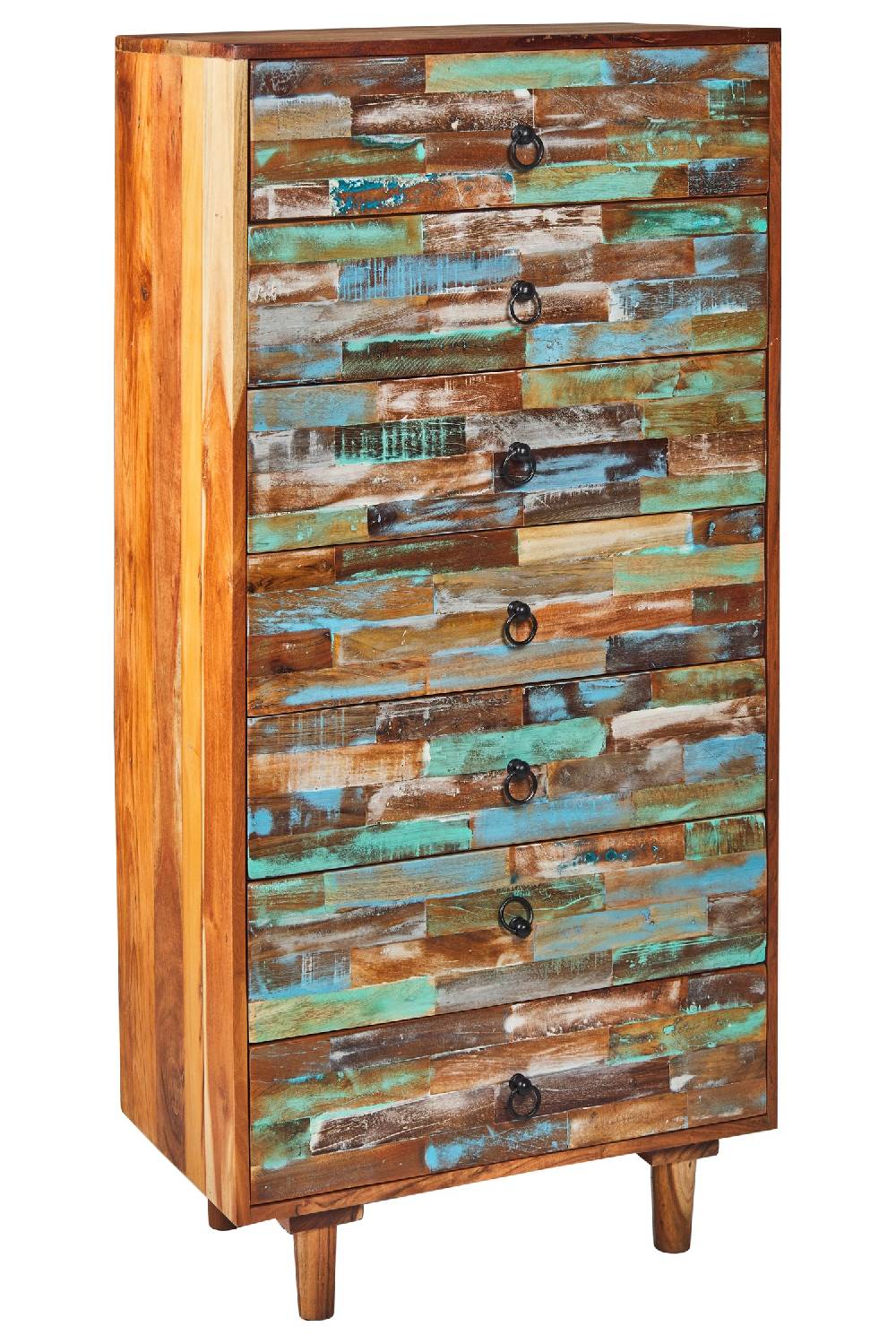 Novità Home Piccadilly - Settimino in Legno Riciclato Multicolore Offerta natalizia