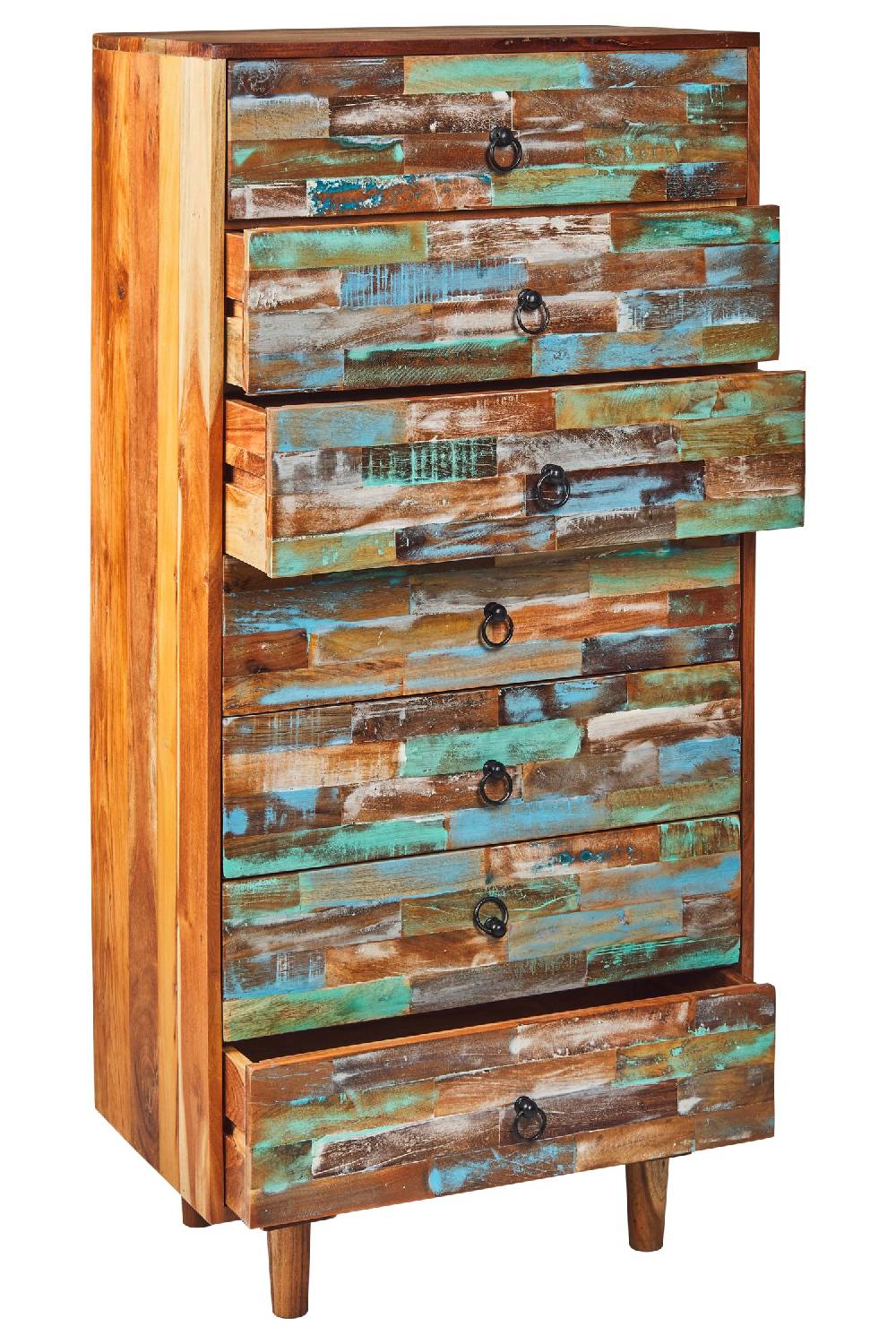 Novità Home Piccadilly - Settimino in Legno Riciclato Multicolore Offerta natalizia
