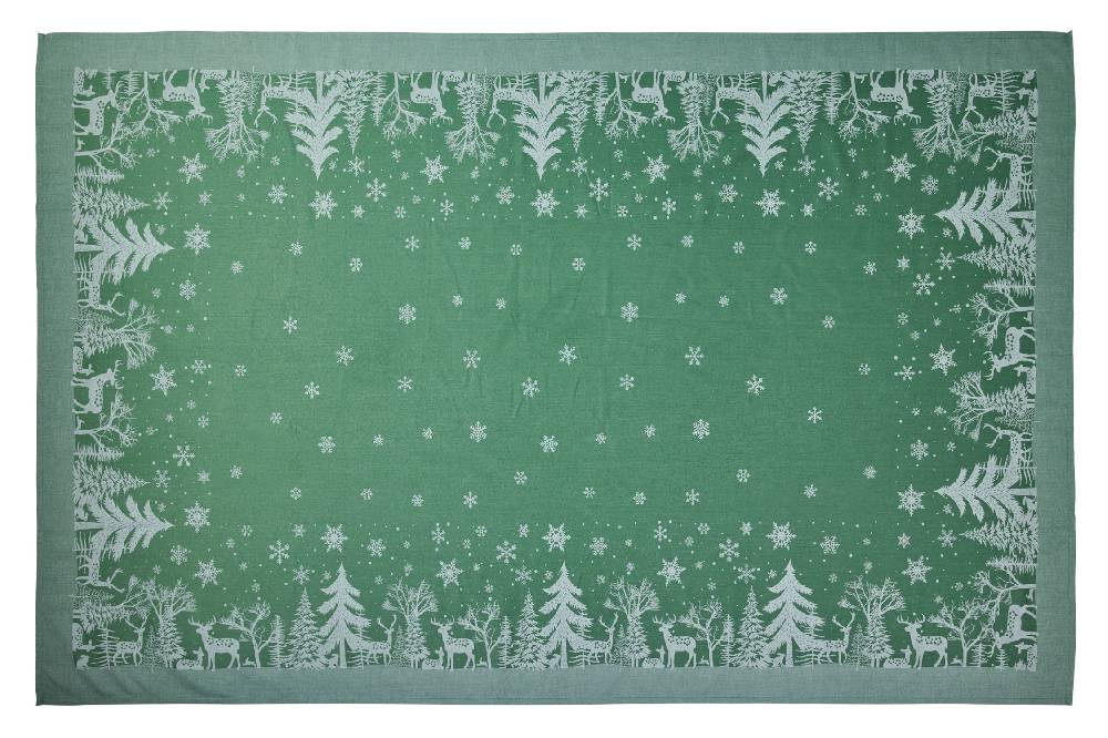 Novità Home Merry - Tovaglia Stampa Bosco Verde Antipiega Offerta San Valentino