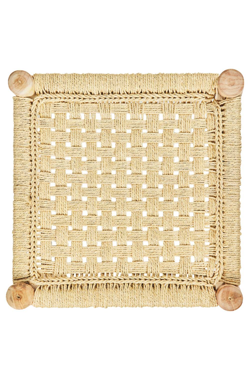 Novità Home Jambe - Sgabello Intreccio Corda Color Naturale Vendita calda