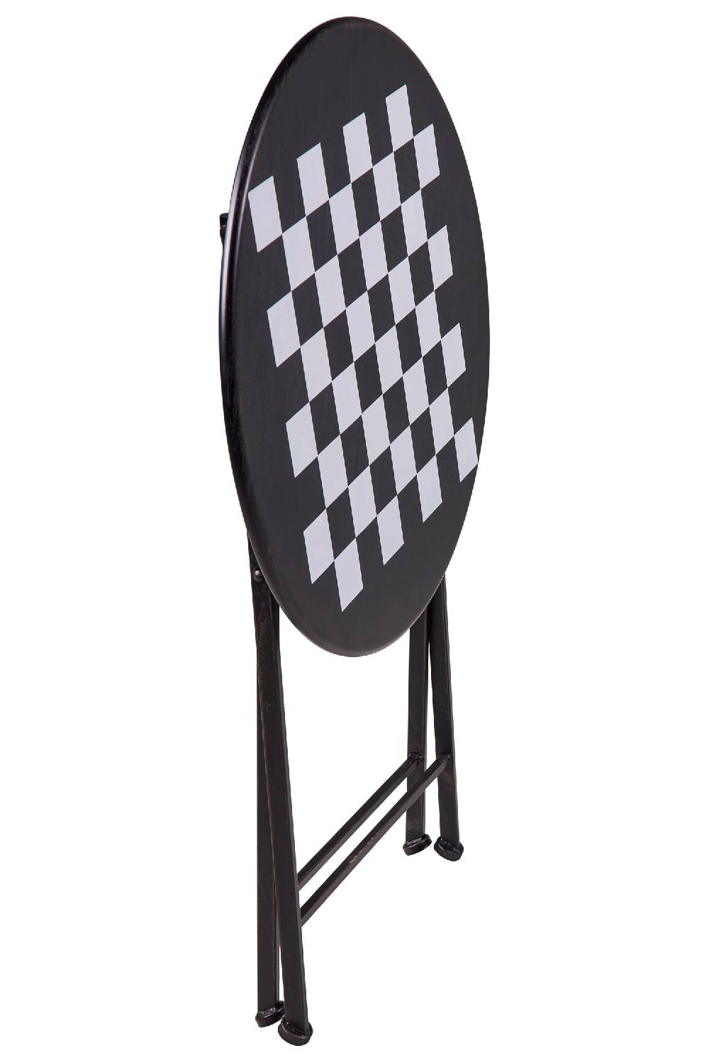 Novità Home Game - Set 1/3 Tavolino Nero Con Due Sedie Disegno Scacchiera Comprane uno, ottenene uno gratis