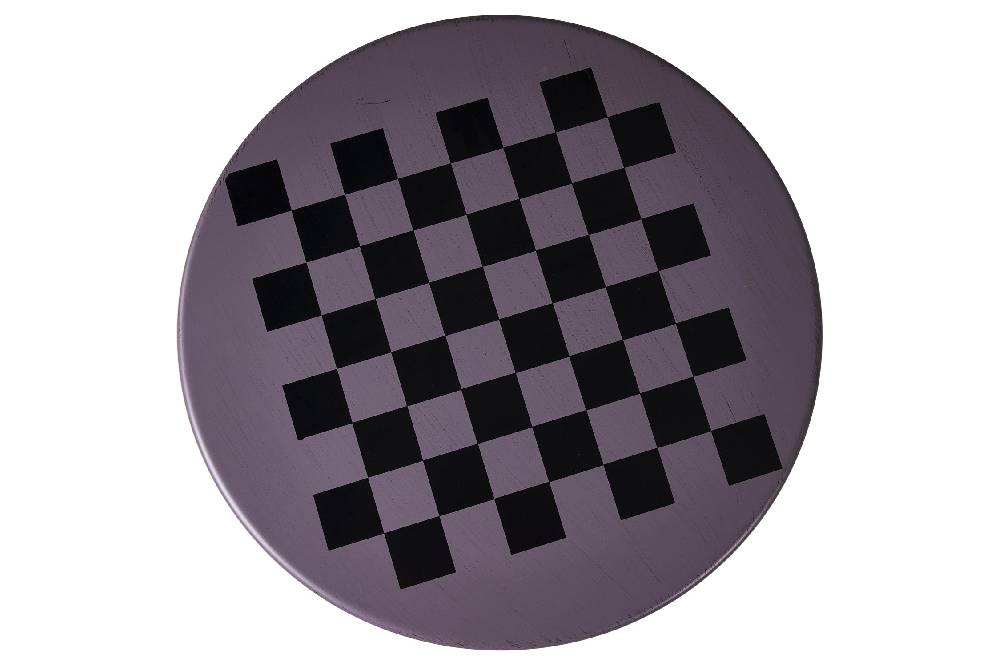 Novità Home Game - Set 1/3 Tavolino Grigio Con Due Sedie Diesgno Scacchiera Offerte giornaliere