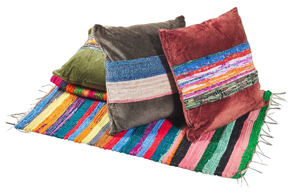 Novità Home Jamai - Cuscino Verde Con Decori Cotone Rilascio limitato