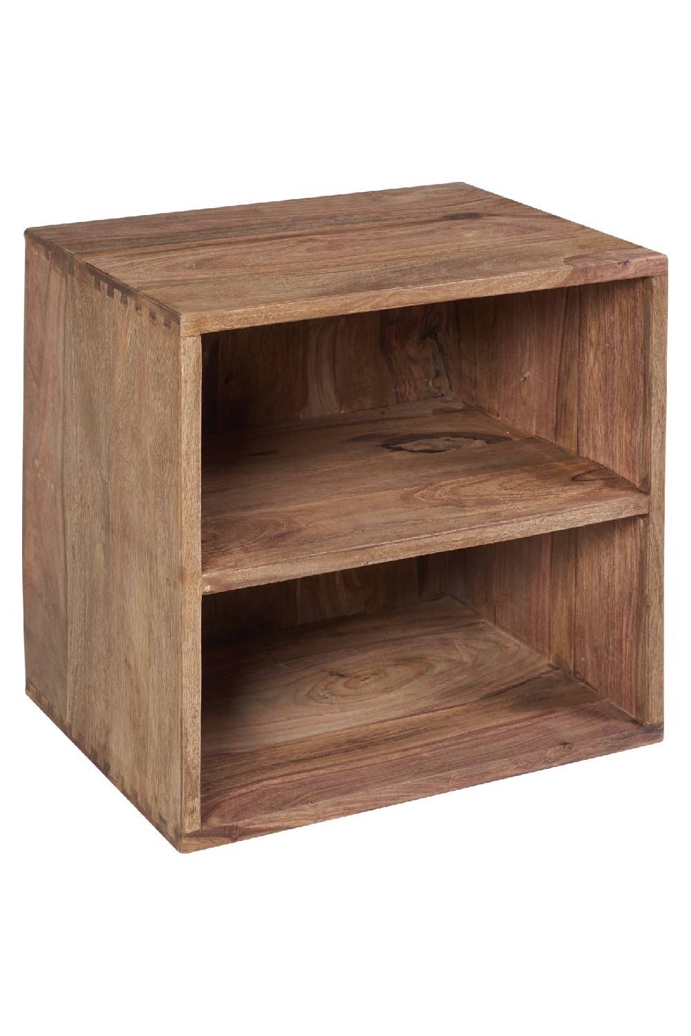 Novità Home Perth - cubo comodino con ripiano in legno naturale Super sconto