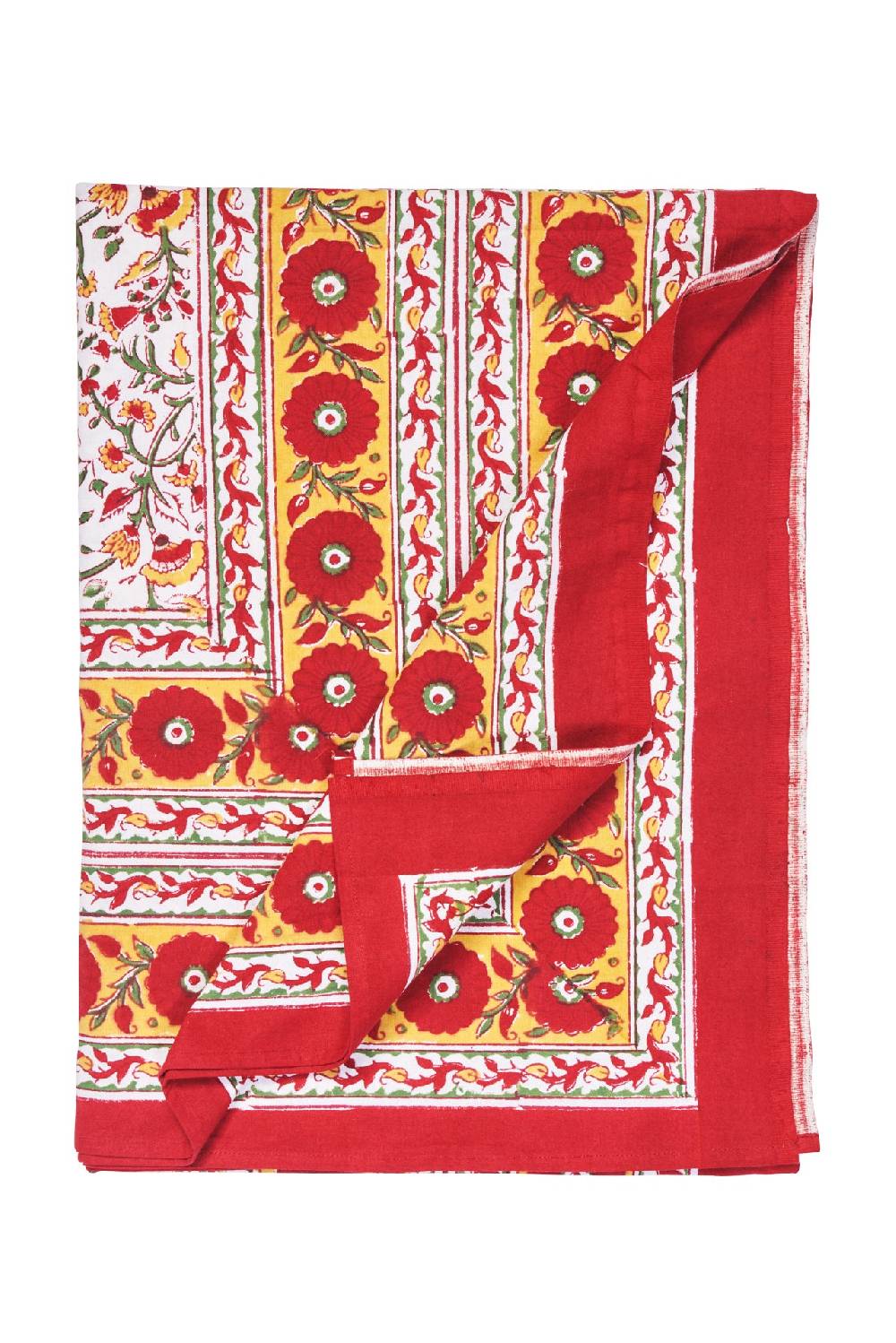 Novità Home Modica - mezzero doppio decor rosso in cotone - 270x270 Promozione Limitata