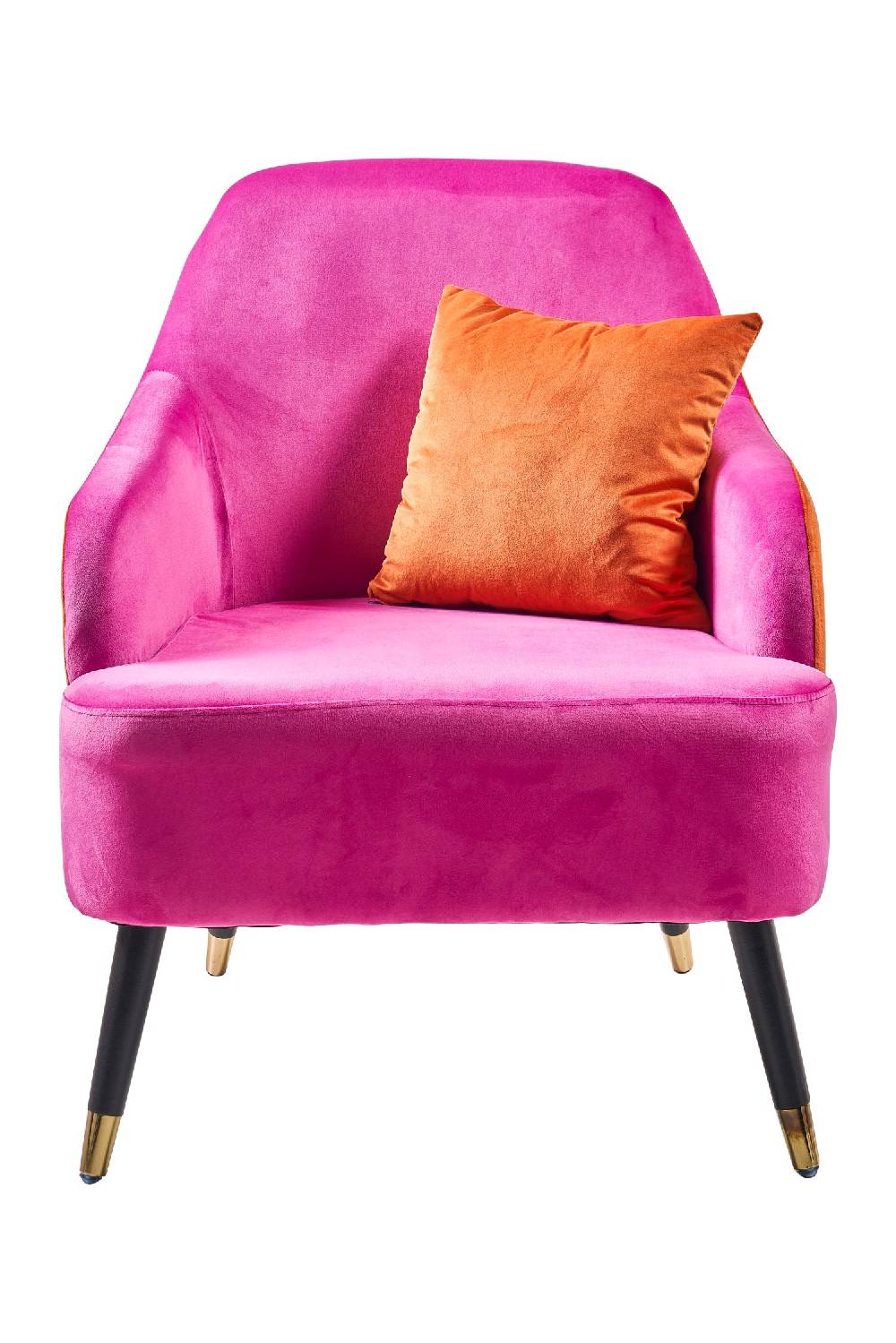 Novità Home Mariarosa - poltrona doppio colore con cuscino orange Offerta speciale