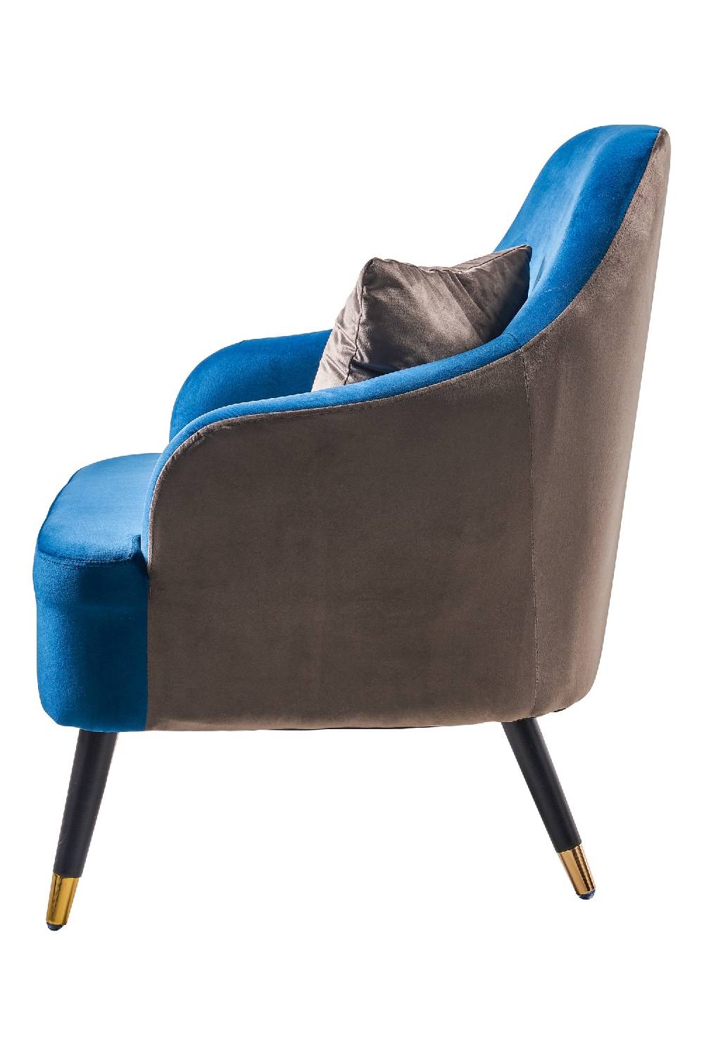 Novità Home Mariaceleste - poltrona doppio colore con cuscino grigio Comprare a buon mercato