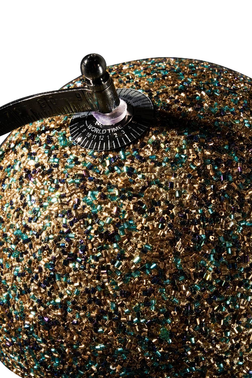 Novità Home Mappamondo - globo glitter oro base argento brunito Fornitura limitata