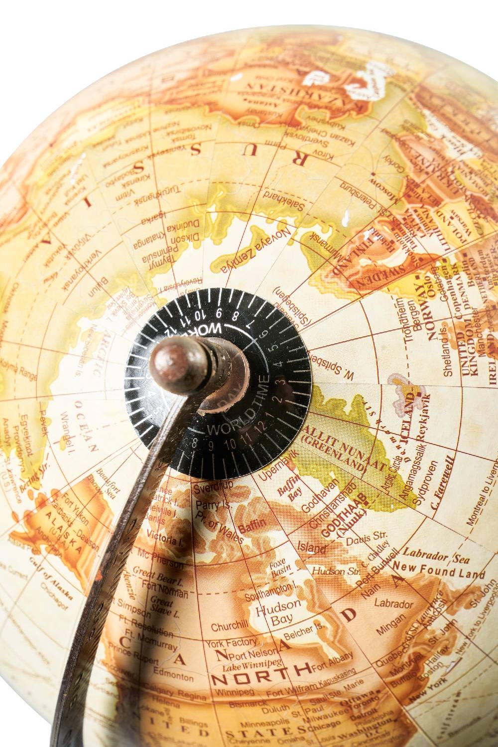 Novità Home Mappamondo - globo crema base metallo brunito Offerta esclusiva