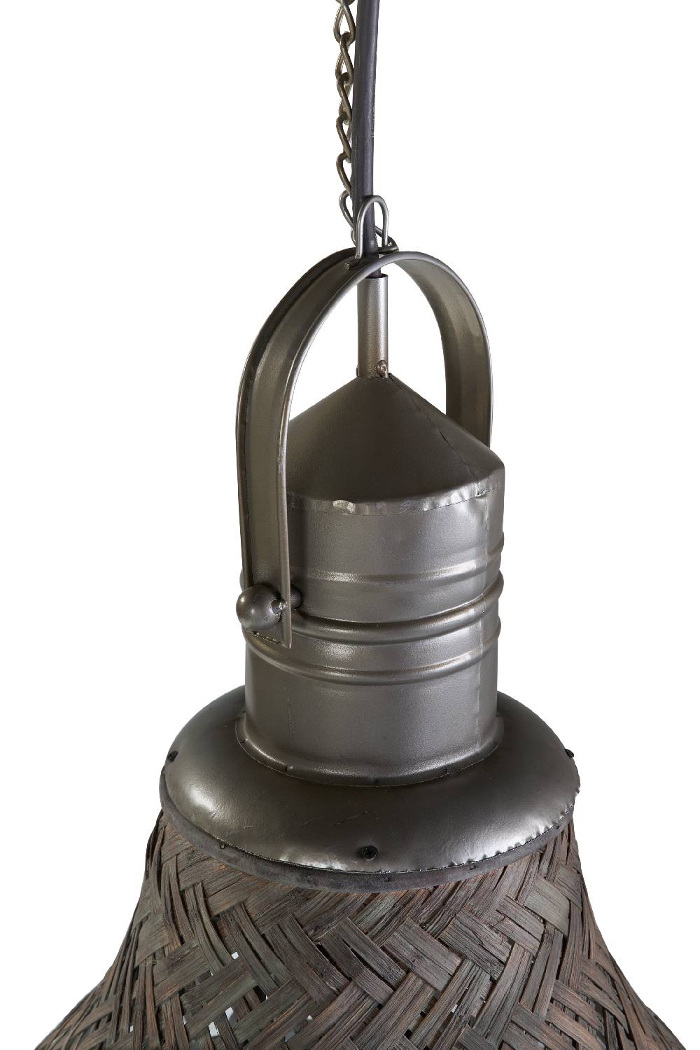 Novità Home Lampadario intreccio cupola chiaro bambu Ritorno libero