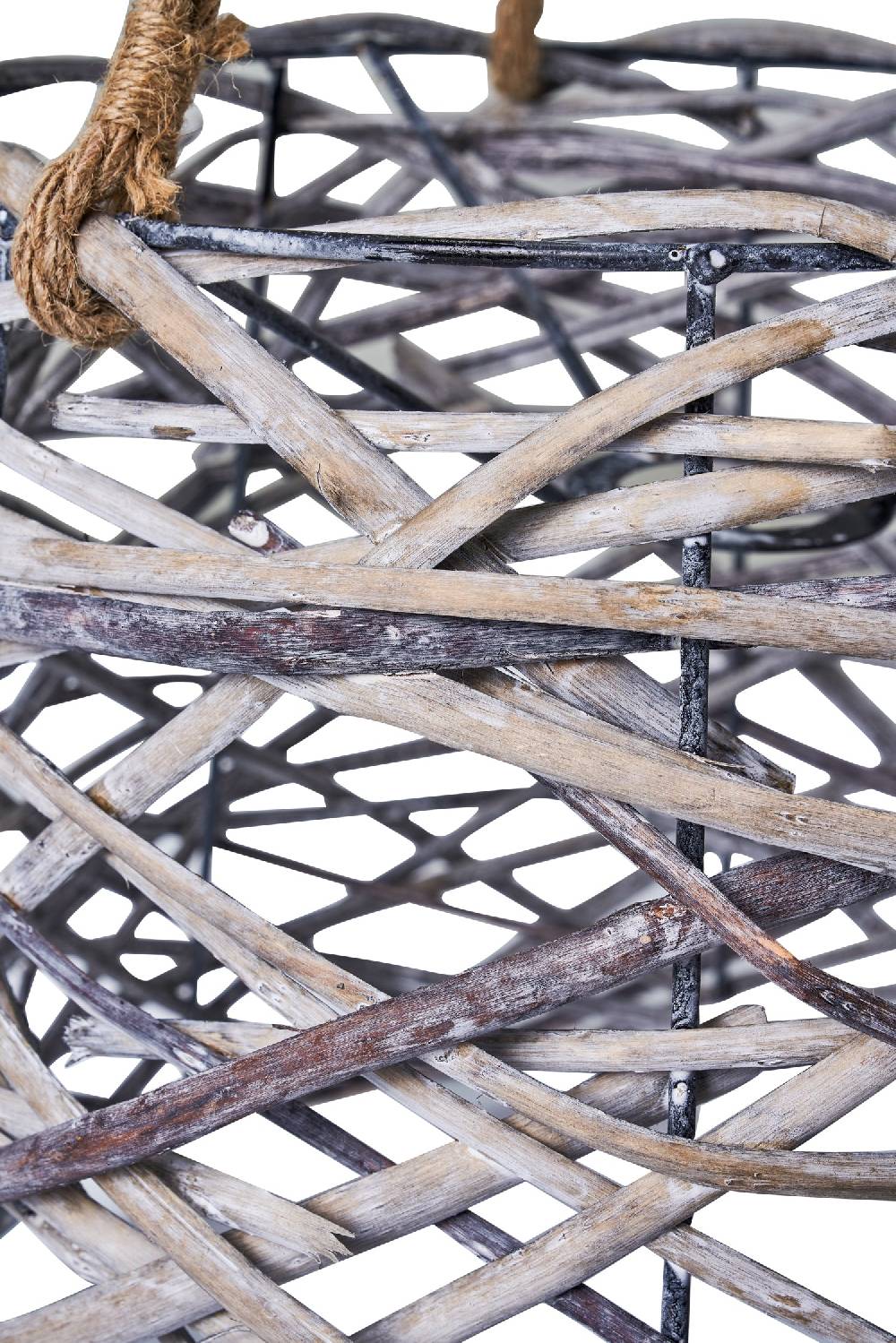 Novità Home Lampadario cesta rattan bicolore ACQUISTA ORA