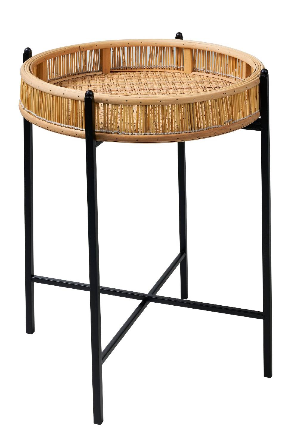 Novità Home Kyoto - pliant vassoio tondo in bambu con gambe in ferro Fino al 60% di sconto