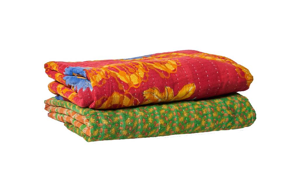 Novità Home Kantha - copriletto originale in cotone - 150x220 - assortiti Fino al 65% di sconto